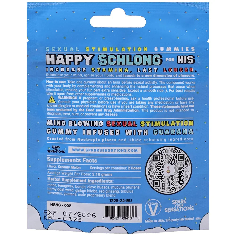 Happy Schlong (His) Sexual Stimulation Gummies (2 pack) Doc Johnson