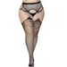 Leg Avenue Lace Top Net Suspender Tights Plus Size Leg Avenue