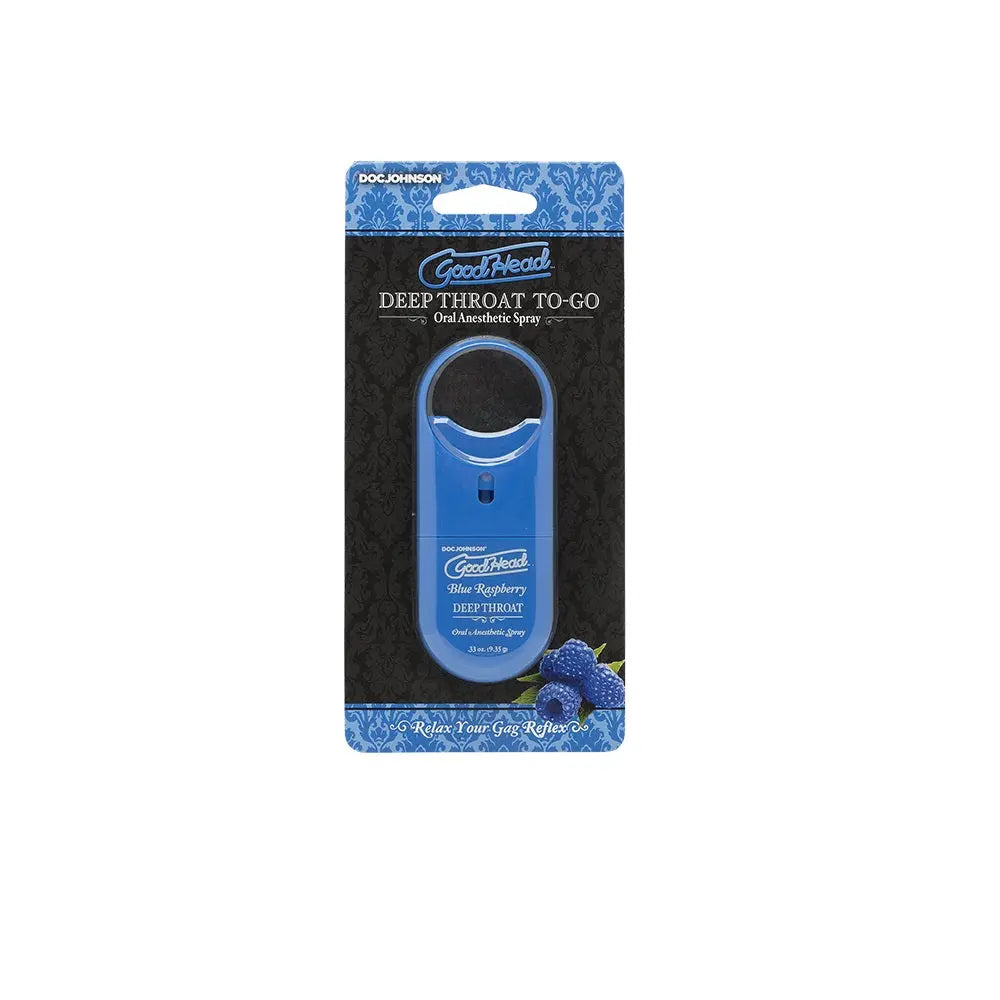 Doc Johnson GoodHead To-Go-Deep Throat Spray - Blue Raspberry Doc Johnson