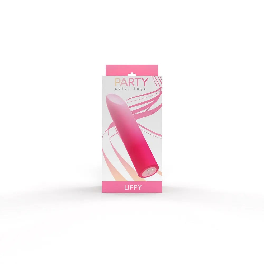 Party Color LIPPY Rechargeable Bullet Vibrator Pink Party Color Toys