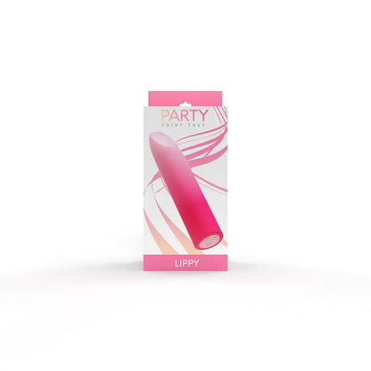 Party Color LIPPY Rechargeable Bullet Vibrator Pink Party Color Toys