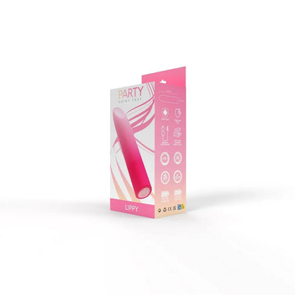 Party Color LIPPY Rechargeable Bullet Vibrator Pink Party Color Toys