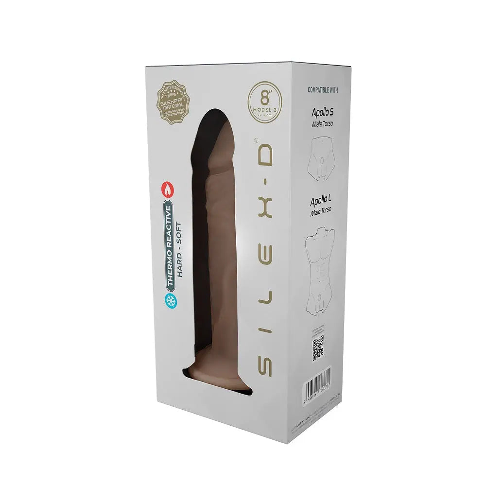 SilexD 8 inch Realistic Liquid Silicone Dildo with Suction Cup SilexD