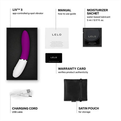 LELO LIV 3 App Controlled G-Spot Vibrator Deep Rose Lelo