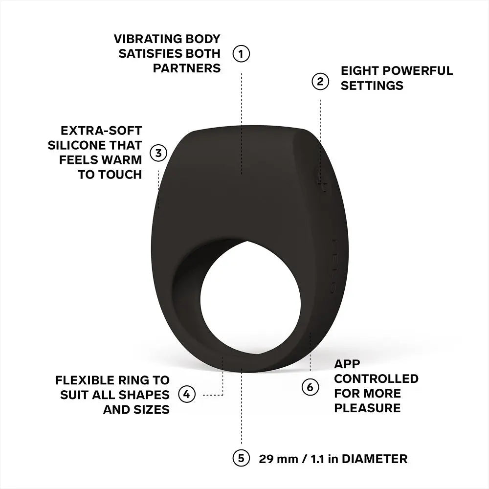 LELO Tor 3 App Controlled Cock Ring Black Lelo