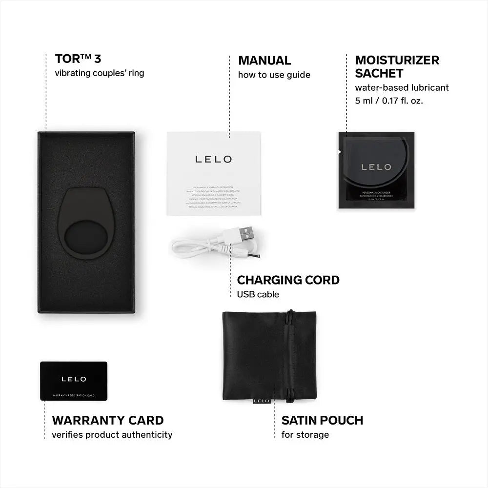 LELO Tor 3 App Controlled Cock Ring Black Lelo