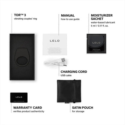 LELO Tor 3 App Controlled Cock Ring Black Lelo