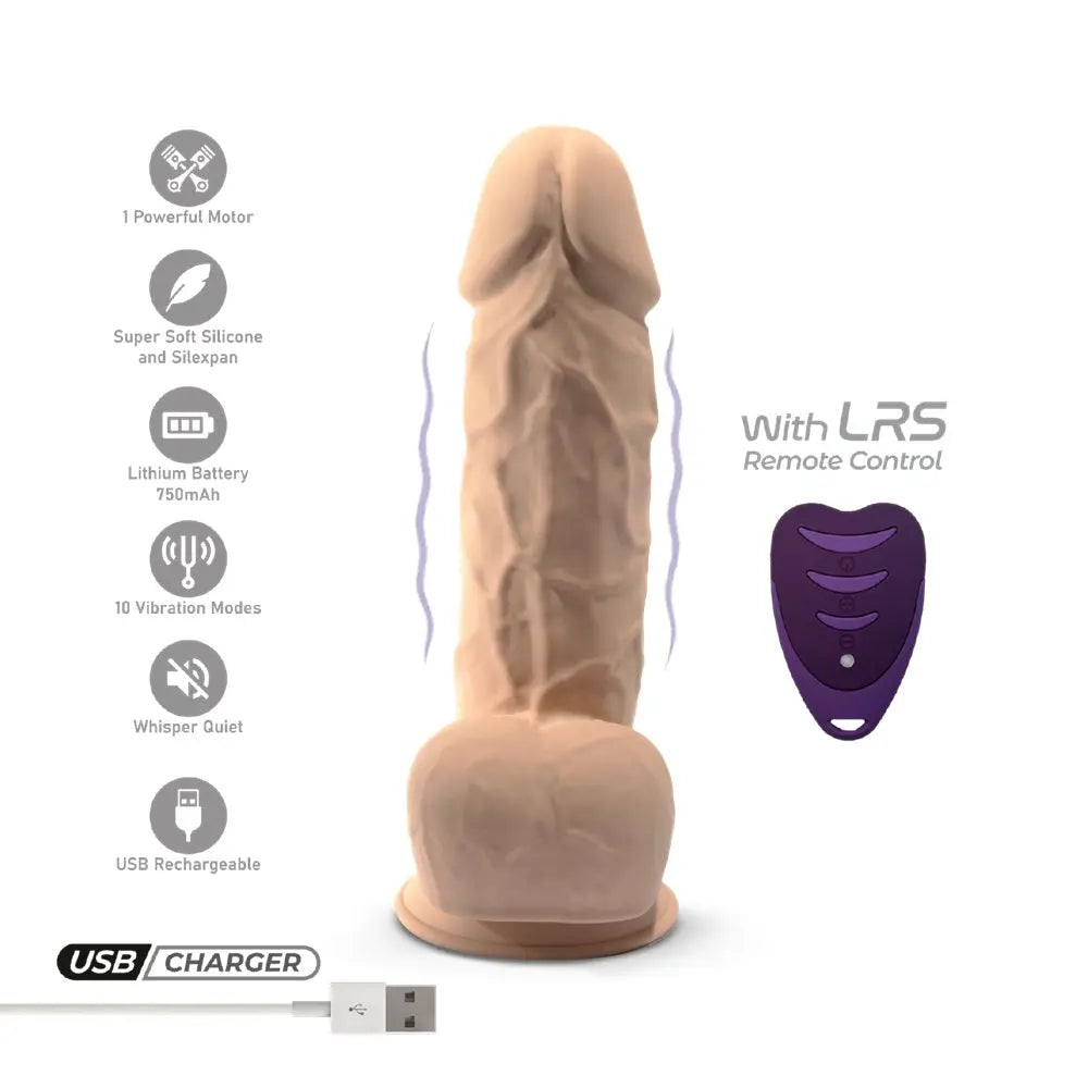 SilexD 8.5 inch Remote Controlled Vibrating Girthy Silicone Dildo SilexD
