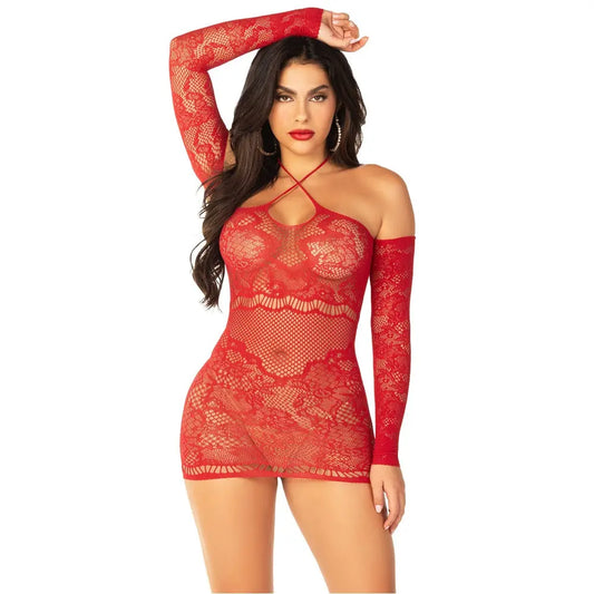 Leg Avenue Seamless Off the Shoulder Mini Dress Red Leg Avenue