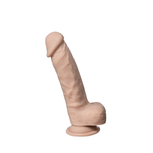 SilexD Real Skin 8 inch Silicone Dildo with Balls SilexD