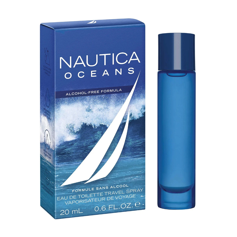 Nautica Oceans Alcohol Free Formula Eau de Toilette Travel Spray 20ml Nautica