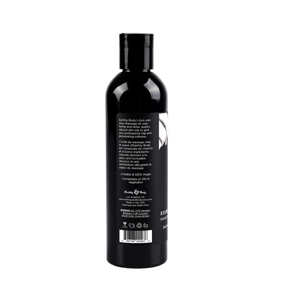 Earthly Body Edible Massage Oil - Strawberry Earthly Body