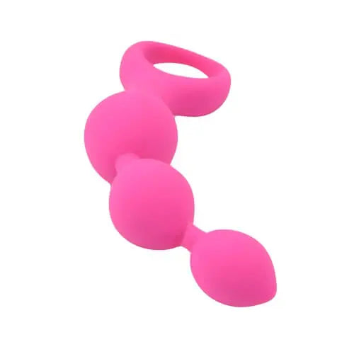 Loving Joy Triple Ripple Anal Beads-Pink Loving Joy