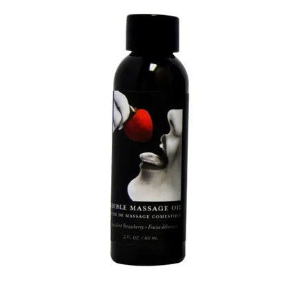 Earthly Body Edible Massage Oil 2oz - Strawberry Earthly Body