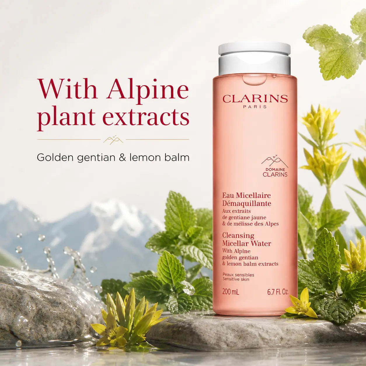Clarins Cleansing Micellar Water with Alpine Herbs 200ml Sensitive Skin Clarins
