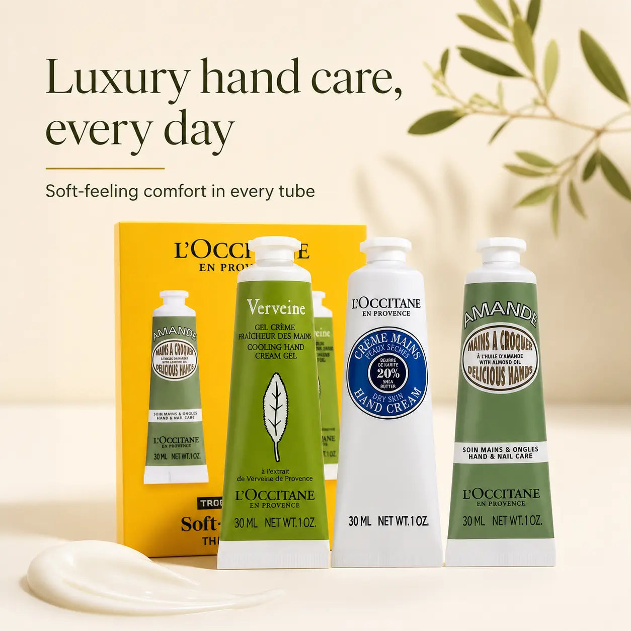 L'Occitane Soft Hands Trio 3 x 30ml -  Shea Butter + Almond + Verbena L'Occitane
