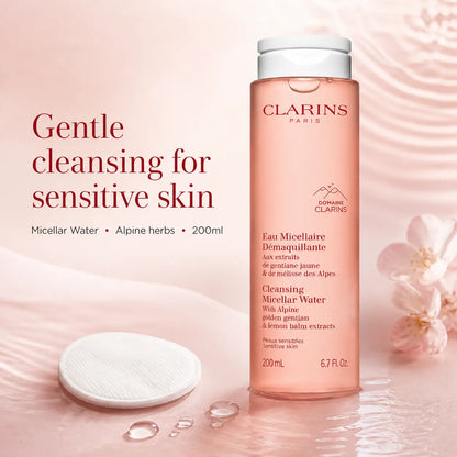 Clarins Cleansing Micellar Water with Alpine Herbs 200ml Sensitive Skin Clarins