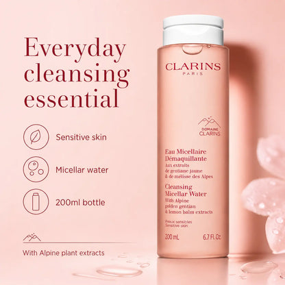 Clarins Cleansing Micellar Water with Alpine Herbs 200ml Sensitive Skin Clarins
