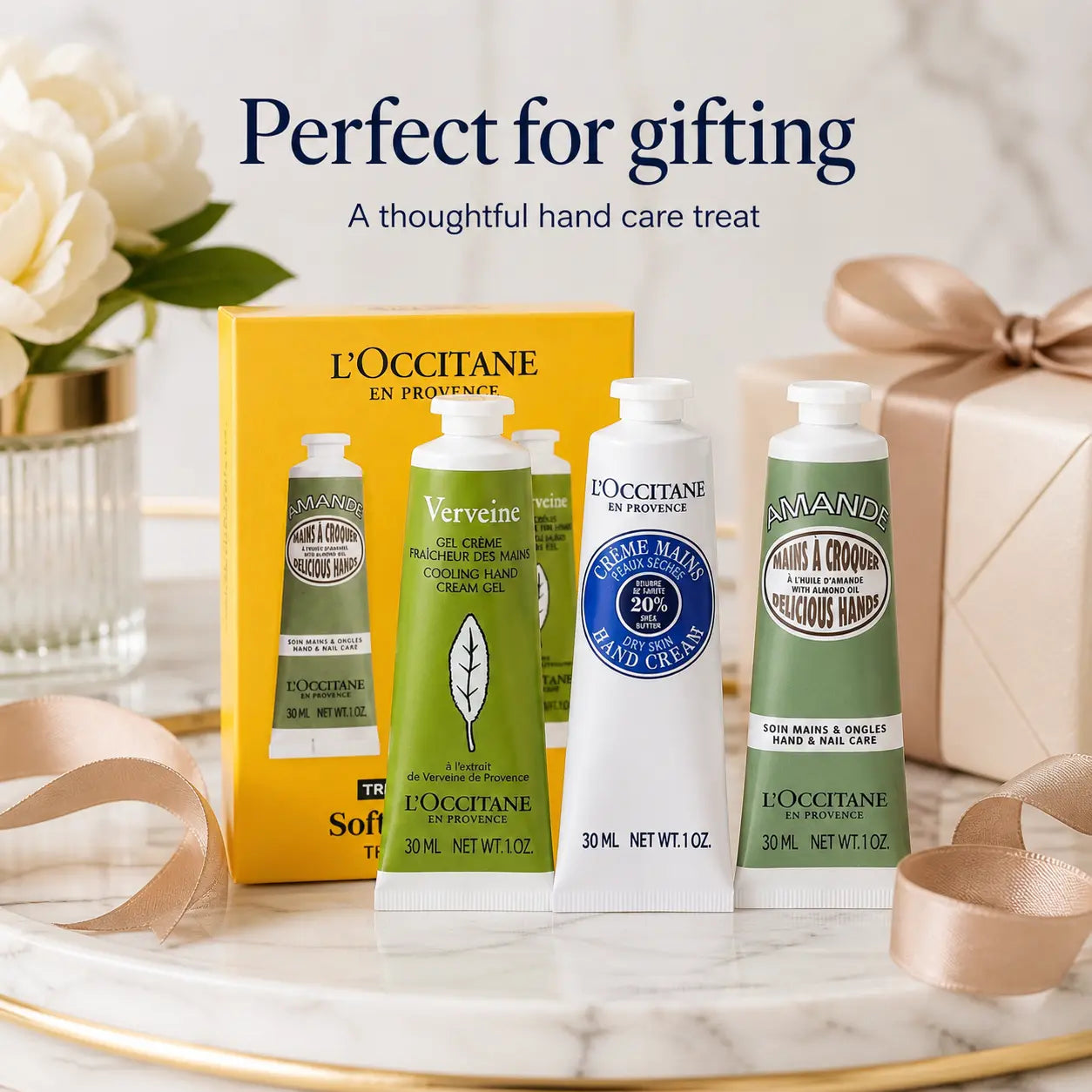 L'Occitane Soft Hands Trio 3 x 30ml -  Shea Butter + Almond + Verbena L'Occitane