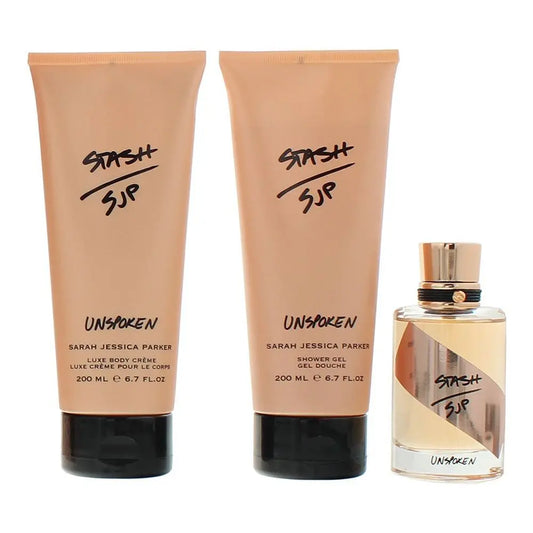 Sarah Jessica Parker Stash Unspoken Gift Set EDP 50ml + S/Gel 200ml + B/Lotion 200ml Damaged Box Sarah Jessica Parker