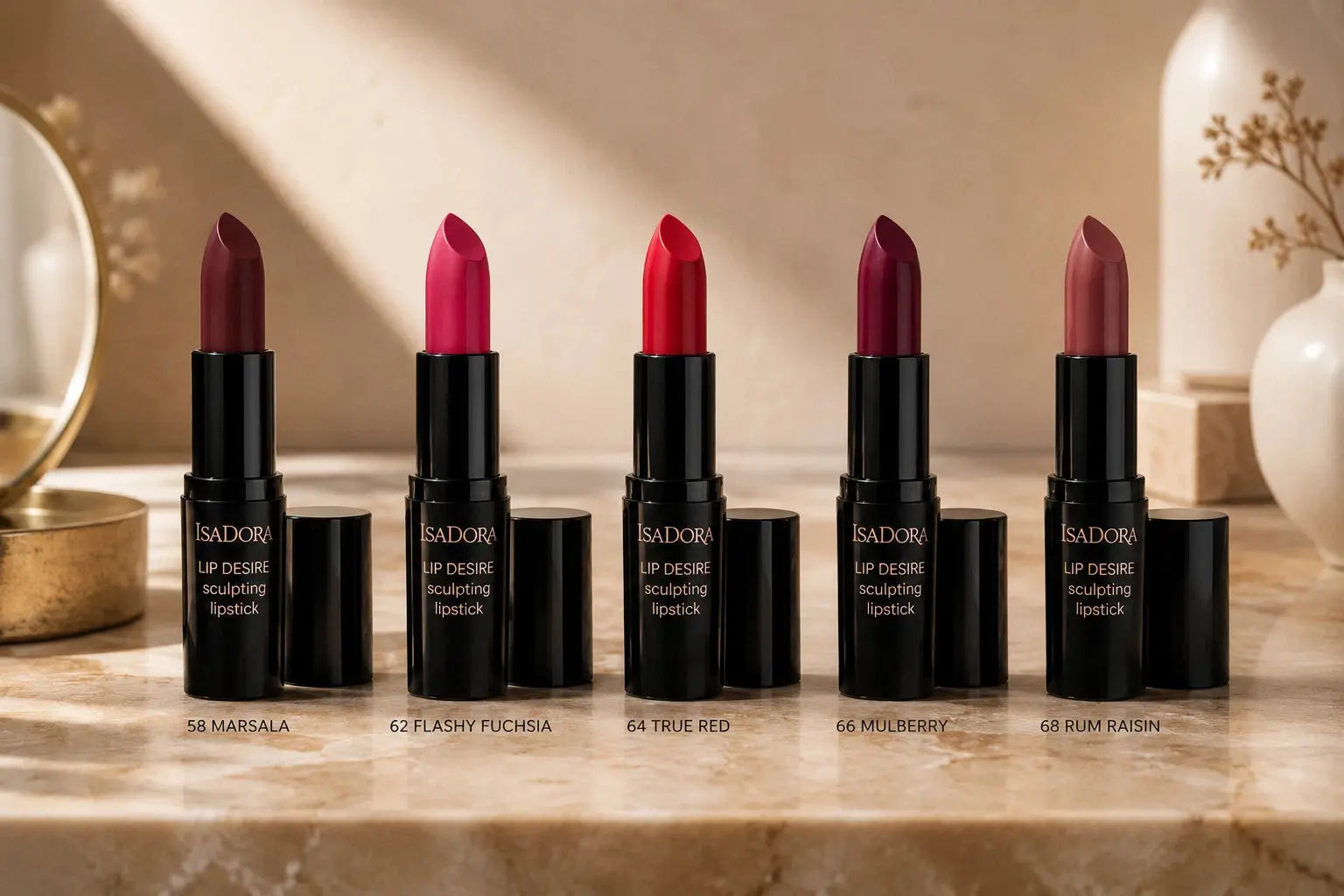 Isadora Lip Desire Sculpting Lipstick 3.3g Pack of 5 Various Shades Isadora