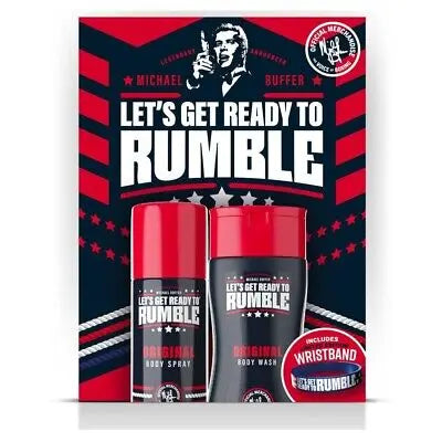 Lets Get Ready To Rumble Original Set Body Spray 150ml, Shower Gel 250ml, Wristband Michael Buffer