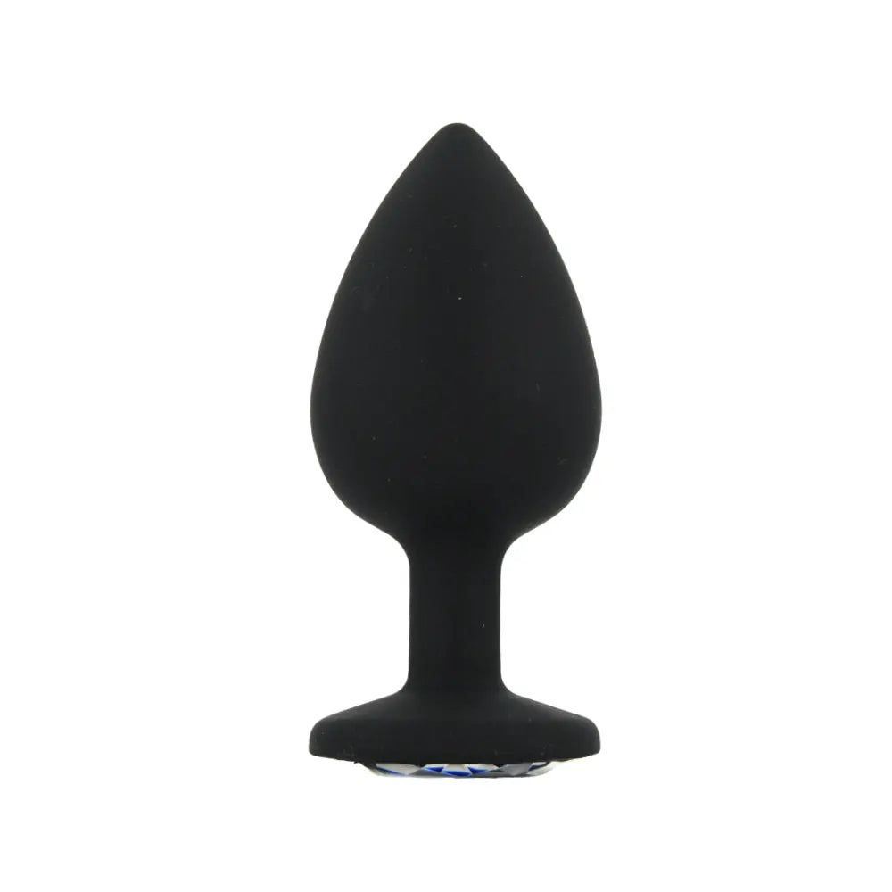 Toosh Silicone Butt Plug Black Set of 3 Clear Stone Toosh