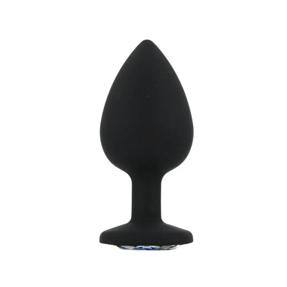 Toosh Silicone Butt Plug Black Set of 3 Clear Stone Toosh