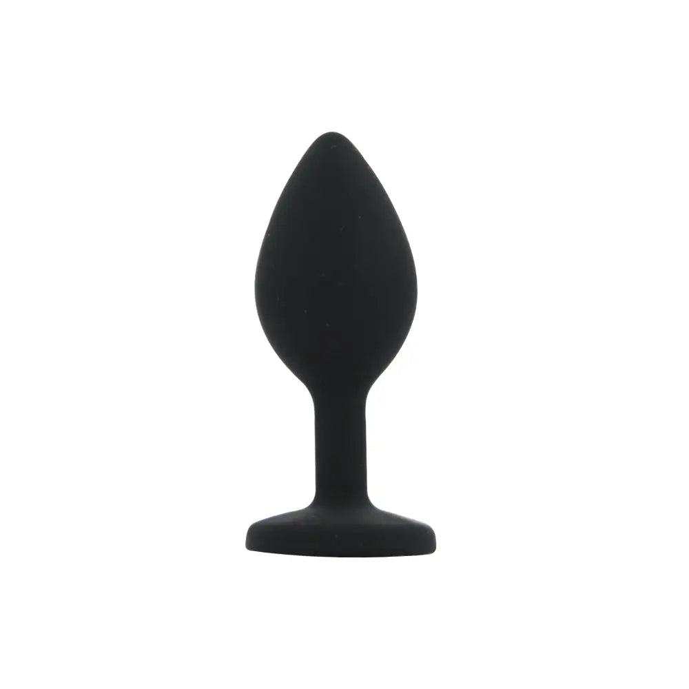 Toosh Silicone Butt Plug Black Set of 3 Clear Stone Toosh