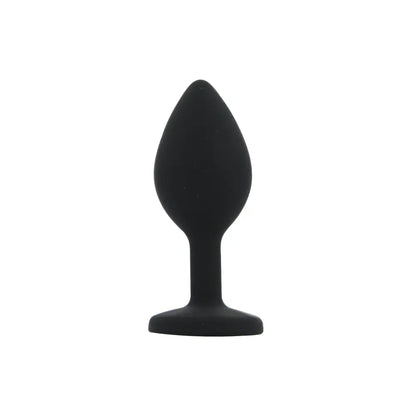 Toosh Silicone Butt Plug Black Set of 3 Clear Stone Toosh