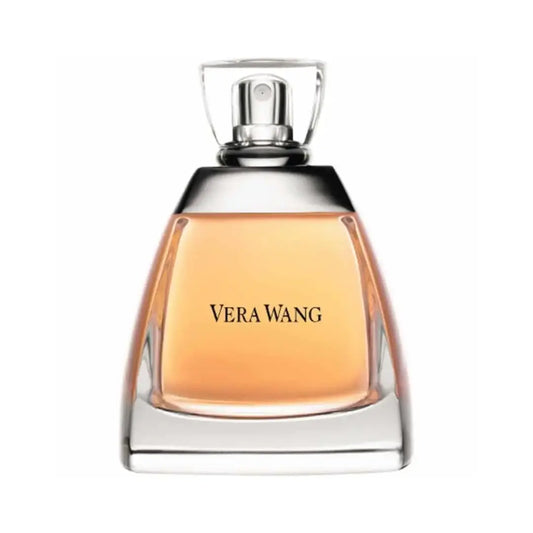 A bottle of Vera Wang Eau de Parfum Spray with a clear, elegant design.