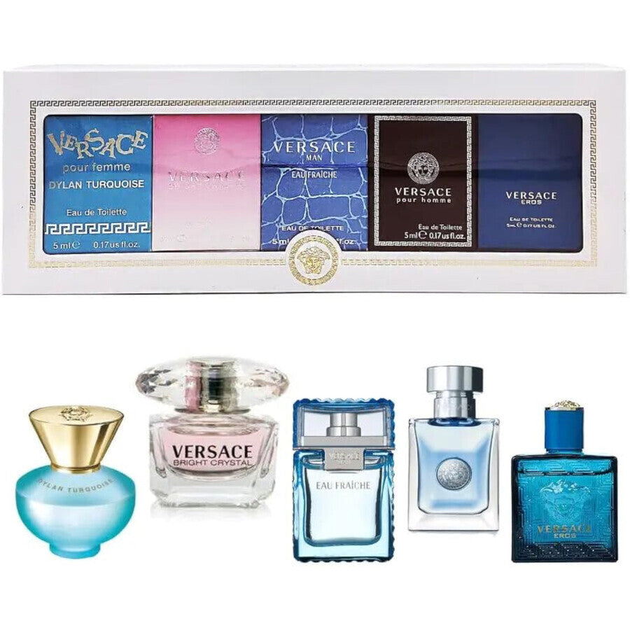Versace Unisex Mini Set Gift Set Fragrances 5 x 5ml Versace