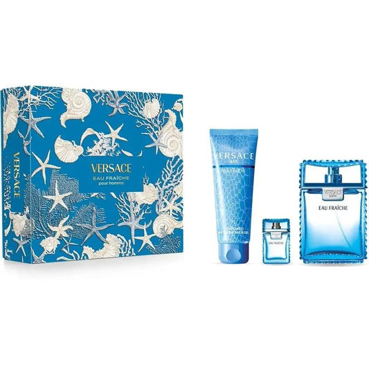 VERSACE EAU FRAICHE SET: EDT 100ML + SHOWER GEL 150ML +  + EDT 5ML CRM