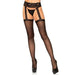 Leg Avenue Sheer Thigh High Stockings with attached Lace Garterbelt